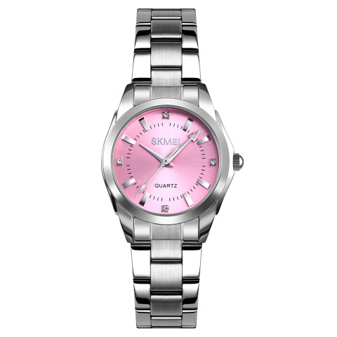 Reloj Skmei 1620SIPK para dama en acero con esfera rosa Reloj Skmei 1620sipk Para Dama En Acero Con Esfera Rosa