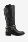 Bota larga Negro