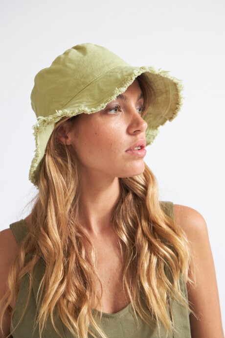 Sombrero bucket con costura Verde esmeralda