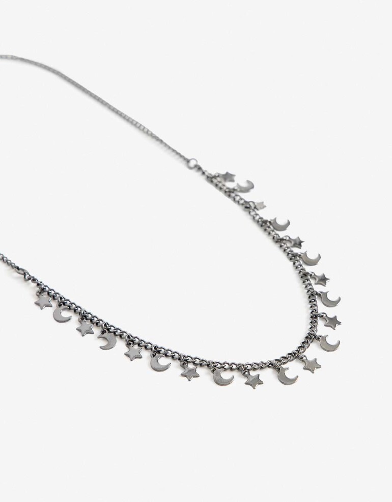 Collares Cortos Metal Collares Cortos Metal Estrellas - Plateado Hematite