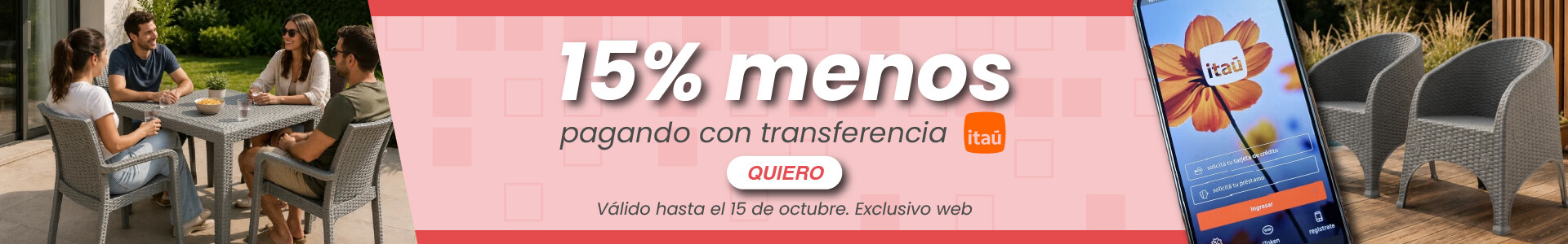 15% off itau