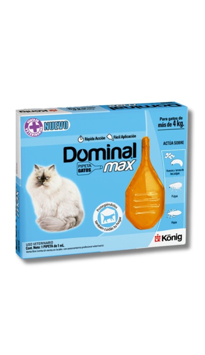 DOMINAL PIPETA PULGAS MAX GATO + 4KG 