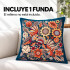 Fundas de Almohadón ZAL 50 x 50 cm Pack x2 Turquesa
