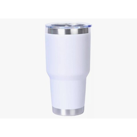 Vaso Térmico Grande 900ml Inox Doble Pared Tapa Hermética Variante Color Blanco