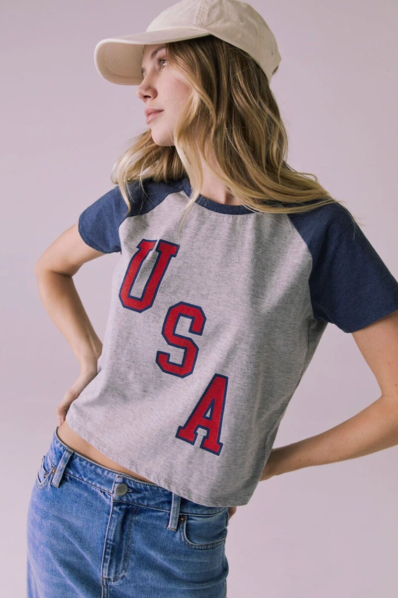 CAMISETA USA Gris