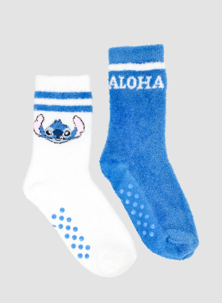 Pack x2 medias chenille infantil media caña con abs lilo Variante 26