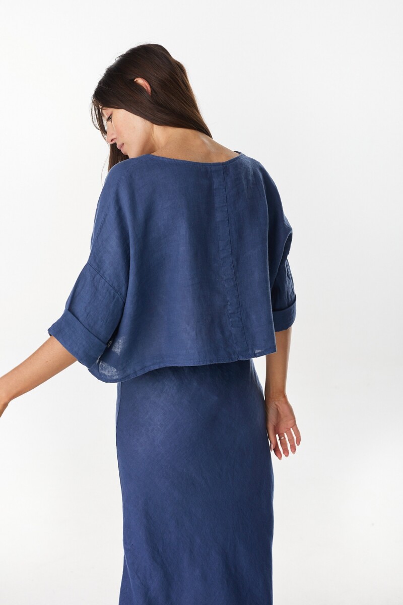 Camisa Fold Azul Marino
