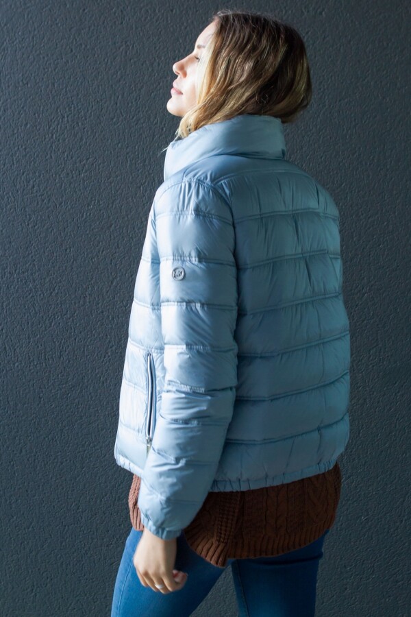 Campera Plumas Reversible CELESTE