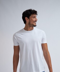 Remera manga corta cuello redondo Blanca