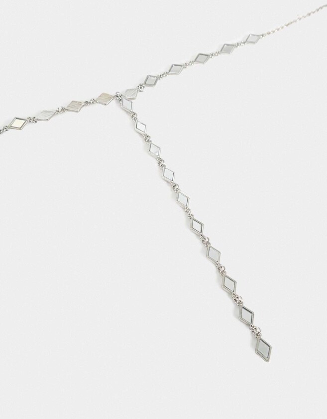 Collares Largos Espejos Collar Largo De Espejos - Plateado