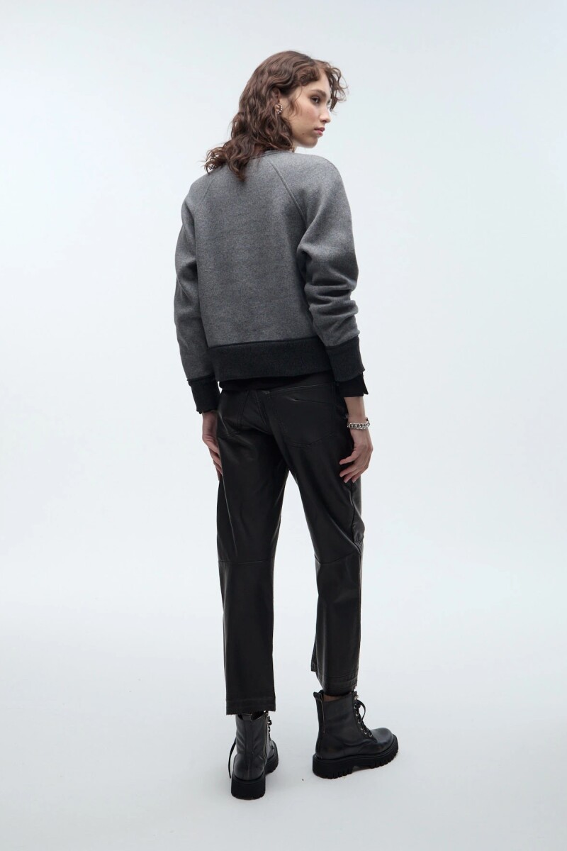 BUZO ZIP Gris