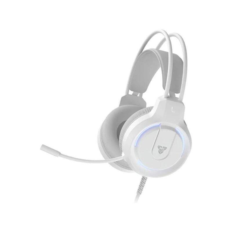 SETGAMER FANTECH TECLADO, MOUSE+PAD, AURICULARES Y SOPORTE Blanco