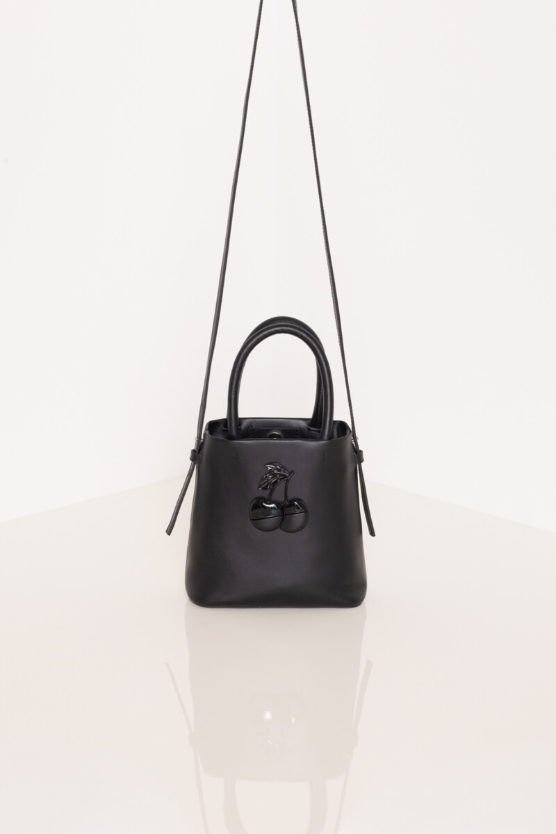 MINI TOTE CHERRY BOLD Negro