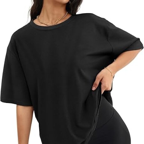 Camiseta oversize lisa Negro