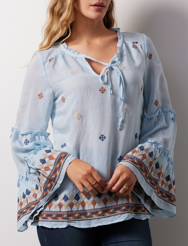 Blusa Bordada CELESTE/MULTI