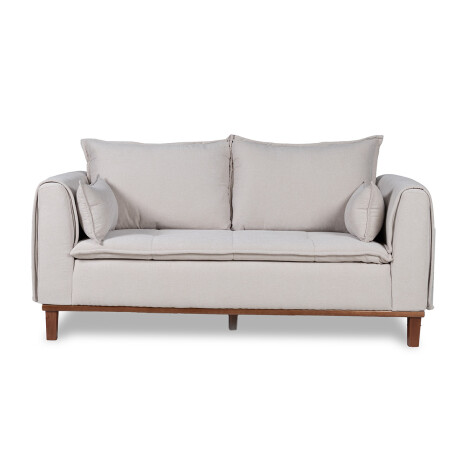 Sofá Lorenzo - Tela Microfibra - 2 cuerpos AA-10 (Beige)