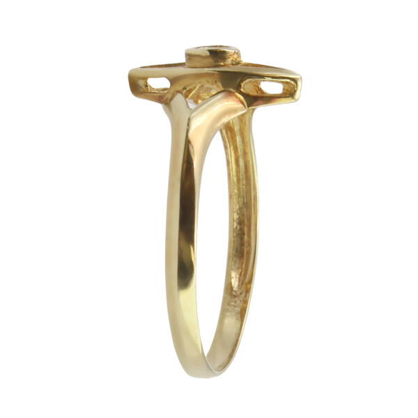 Anillo Stella de oro amarillo 18k con circonia Anillo Stella de oro amarillo 18k con circonia