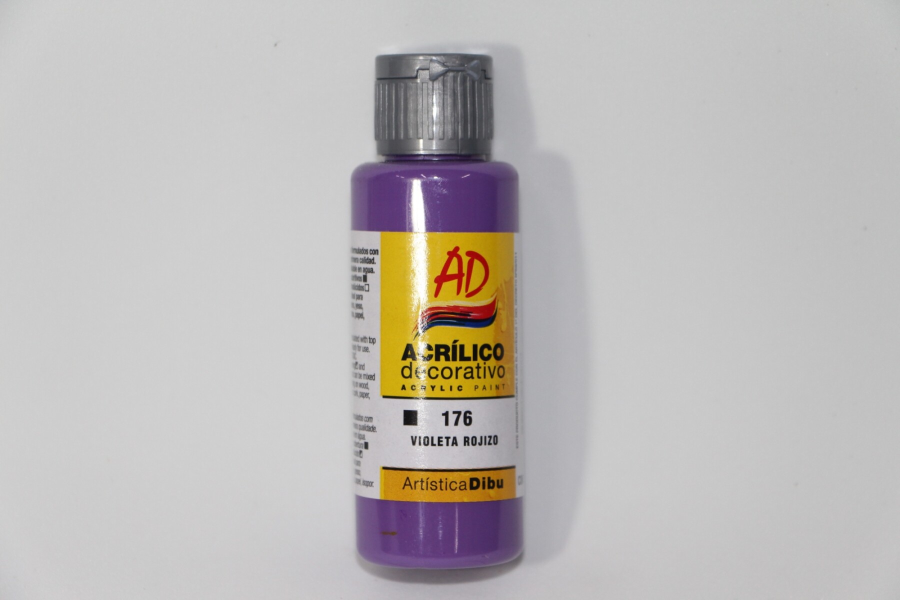 PINTURA ACRILICA ARTISTICA DIBU 60 ML. DIFERENTES COLORES - COLOR VIOLETA ROJIZO 176 