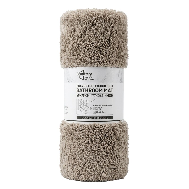 ALFOMBRA BEIGE P/BAÑO 45X75CM Unica