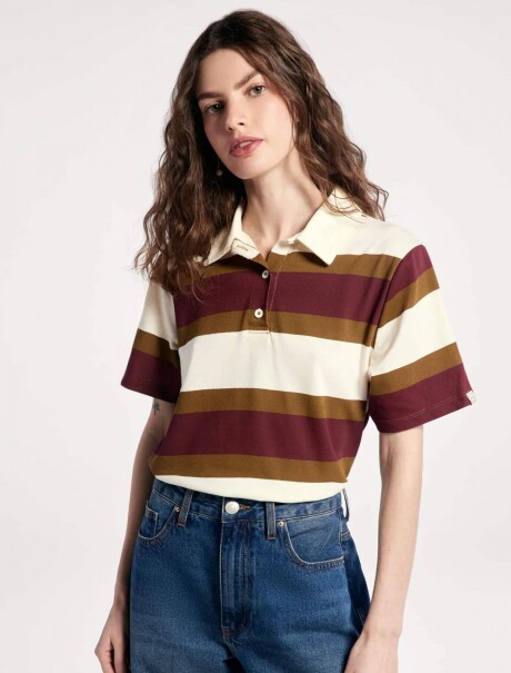 POLO DE MANGA CORTA ESTAMPADA MULTICOLOR