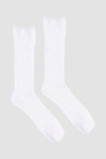 Medias lisas con puño especial que no aprieta Blanco