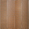 Biombo Boho Nhome 4 Paneles Madera Ratán Clásico Ladrillo
