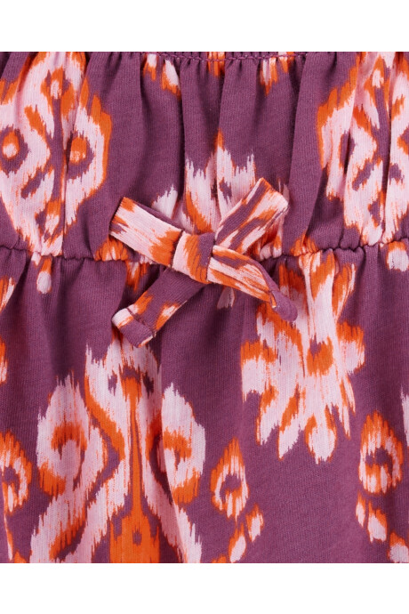 Vestido de algodón, canesú fruncido y tirantes cruzados Sin color