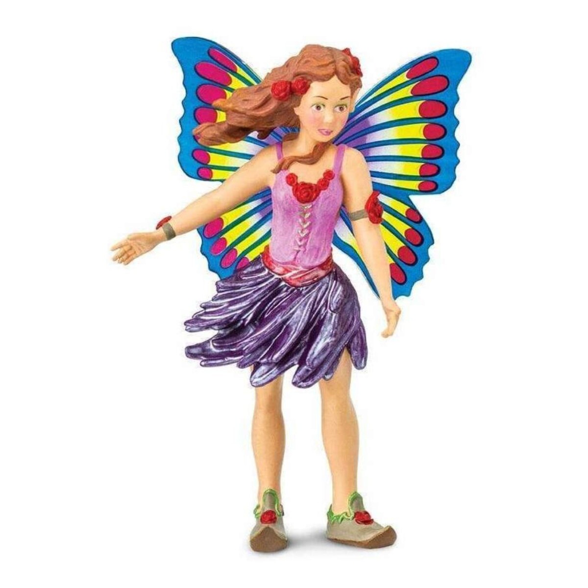 Figura Violeta Mariposa Fairy Fantasy Safari Muñeco 