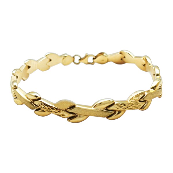 Pulsera Cruzada -Oro bajo-Sin Piedra-PU8036 sinpiedra