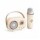 Parlante Vintage Bluetooth y Micrófono Inalámbrico Karaoke Beige