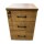 Cajonera con Llave de Madera Melaminico x3 cajones Marron