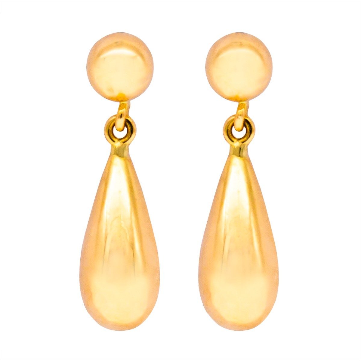 Par de caravanas de oro 18 ktes. GOTA. 