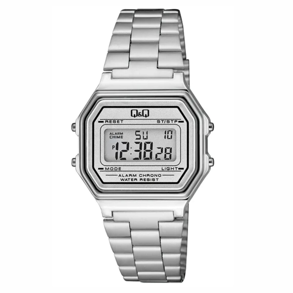 Reloj análogo Q&Q resistente al agua Caballero Plateado 