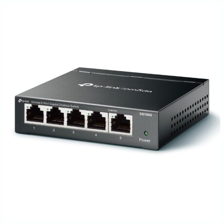 Switch De Escritorio TP-LINK DS105G Omada 5 Puertos - Negro Switch De Escritorio TP-LINK DS105G Omada 5 Puertos - Negro