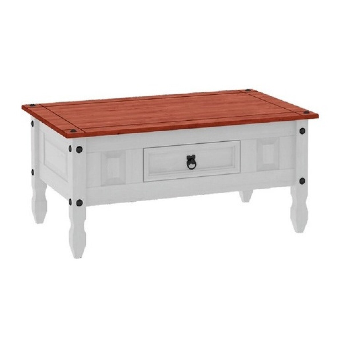 Mesa Central Cs211 En Madera Con 1 Cajón La Tentación Color Blanco 