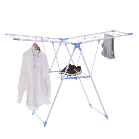 Tendedero De Pie Extensible Plegable Acero 8 Mts Ropa Variante Color Azul