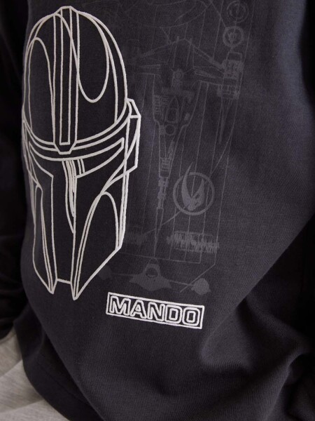 Remera estampada Gris Oscuro