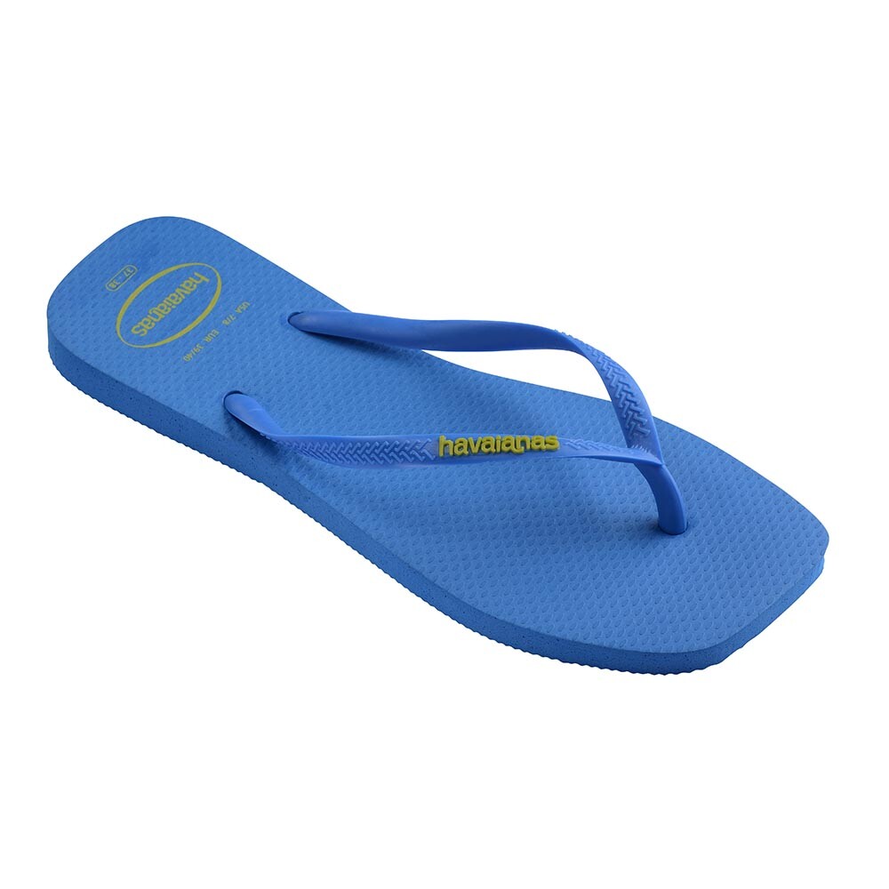 Sandalias Havaianas Slim Square Logo Pop Up Mujer Lieno De Colores