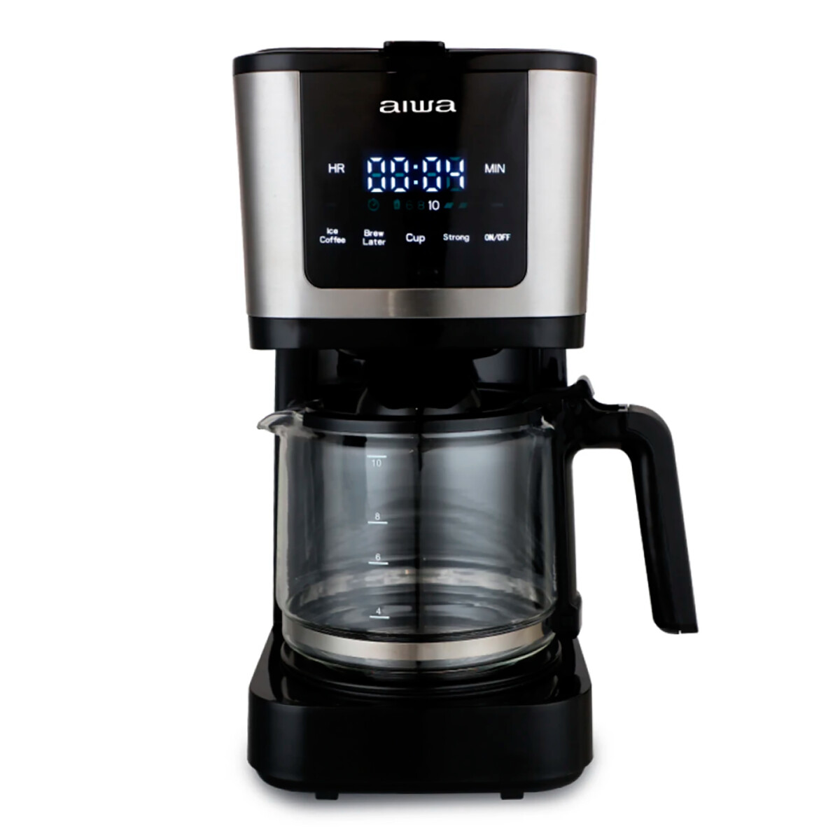 Aiwa- Cafetera de Filtro 10 Tazas AW-CD9423 - 900W. Jarra de Vidrio. 