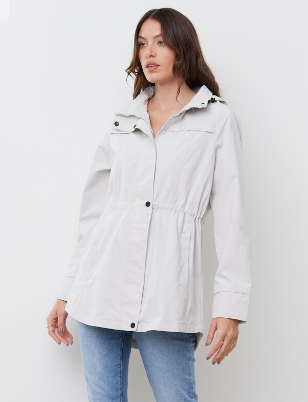 Campera Liviana Impermeable GRIS CLARO