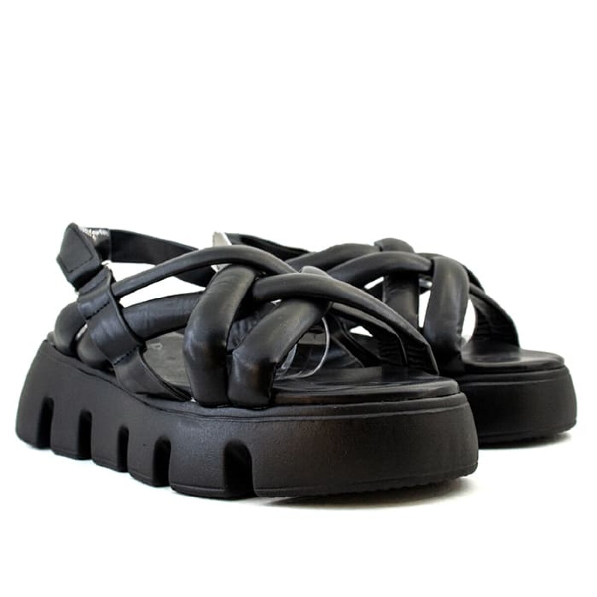 Sandalias Chill Sunday tiras trensadas de Mujer 2088-1 - Negro 
