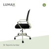 Silla De Escritorio Lumax Ryan Ergonómica Con Malla Y Soporte Lumbar Para Oficina Negro/Blanco