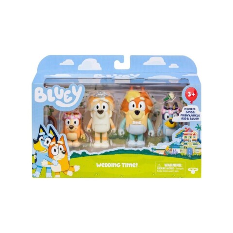 Juego Bluey Set de 4 Figuras Wedding