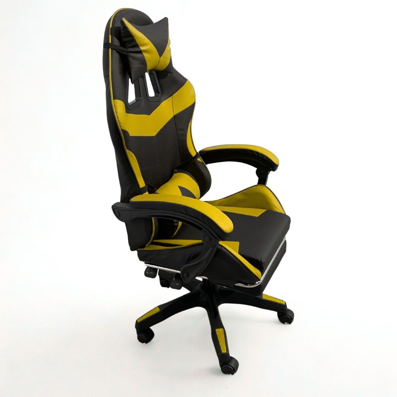Silla Gamer Lumax Modelo ROM Negro/Amarillo