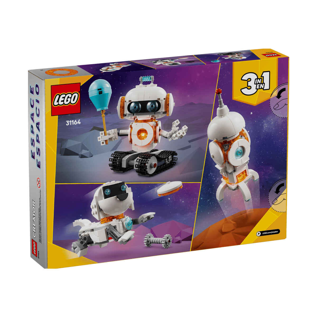 Robot Espacial Sets 3 en 1 Creator Lego 
