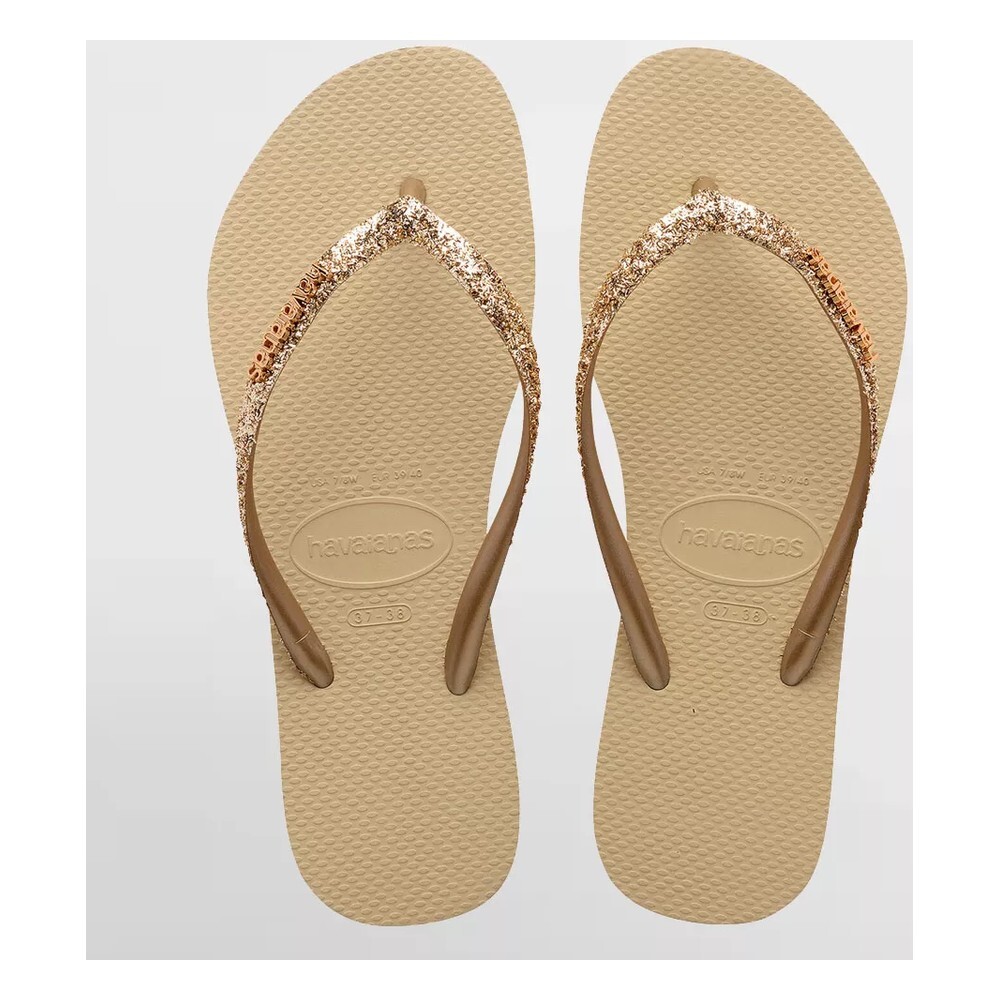 Sandalias Havaianas Slim Glitter Ii Mujer Sand Grey