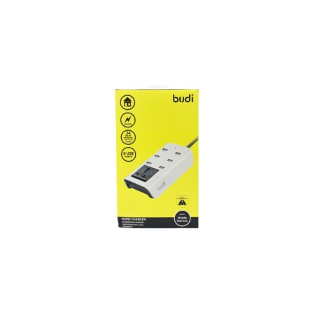CARGADOR PARED 6 USB 24W 1.8M BLANCO