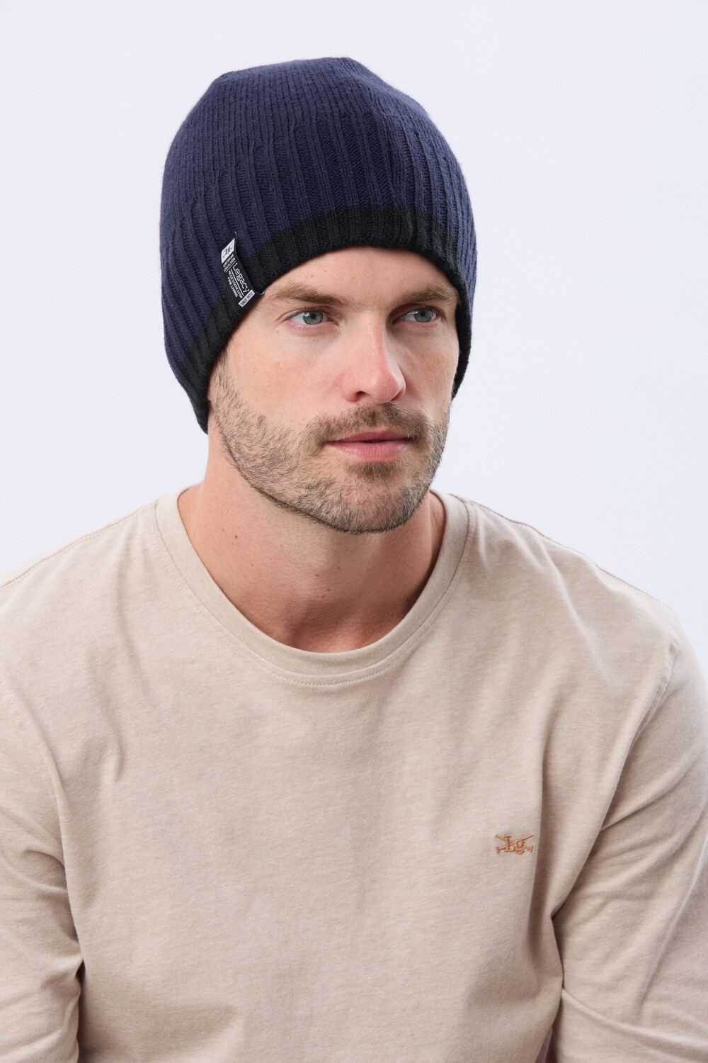 GORRO TEJIDO REVERSIBLE Azul