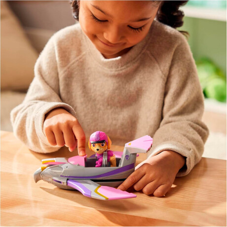 Paw Patrol Vehículo De Rescate Aqua Pups 23cm + Figura Sky