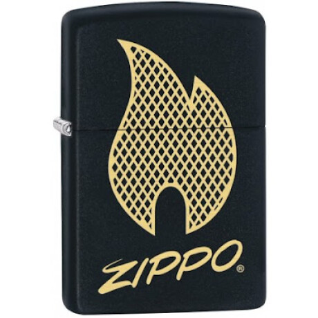 Zippo Script Logo Design Black Matte 0